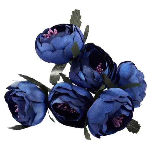 Simulation Silk Cloth Bouquet Bride Holding Flowers Decorative Flowers ( Blue Purple ) Single Flower Diameter of About 4cm