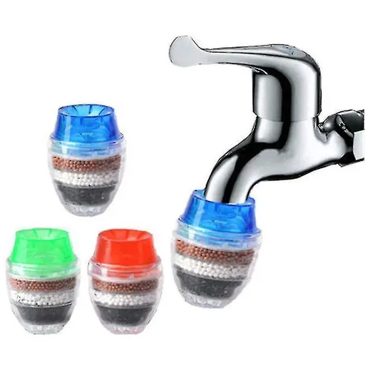 3pack Faucet Mount Filters Faucet Water Filter Purifier Kitchen Tap Filtration Activated Carbon Removes Chlorine Fluoride