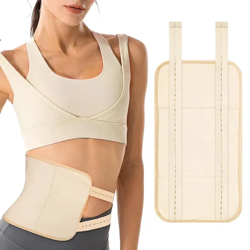 Castor Oil Pack, Adjustable Reusable for Liver Detox, Castor Oil Pack Wrap for Stomach Less Mess, Elastic Strap Bamboo Cotton Machine Washable Anti Leak 1pcs