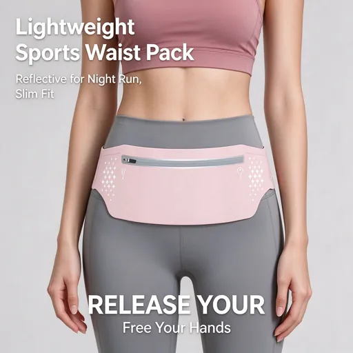 Running Waist Bag for Men Women Outdoor Sports Phone Pouch Slim Close‑Fitting Nylon Waist Pack, Christmas Running Gift, Light Pink, Fits Up To 7.5 Inch, Waist 60‑130cm, 2 Pcs