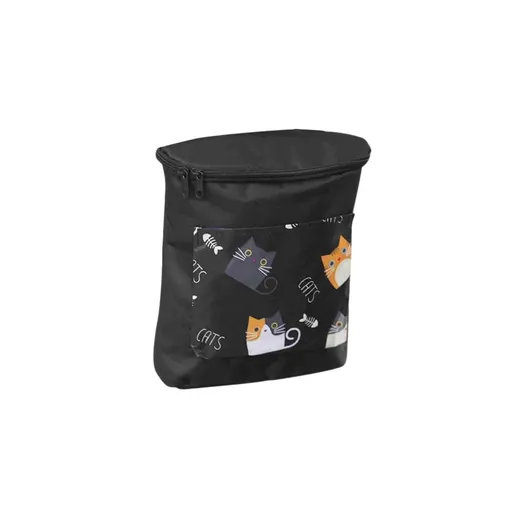 Bicycle Hanging Bag Front Handlebar Organizer Placement Bag For Bike Storage - Black Cat