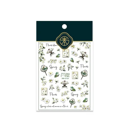 Chinese Style Floral Nail Stickers Gel Nail Stickers for DIY Nail Art - 173F