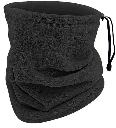 Winter Neck Warmer – Warm Ski Scarf and Face Covering against Cold and Wind – Comfortable and Thermal, Ideal for Skiing, Cycling and Outdoor Activities (Black)