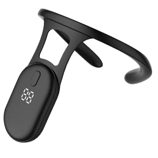 Smart Posture Corrector with Vibration Reminder – Neck-Worn Back Posture Trainer for Kids & Teens, Anti-Curved Back Device with Digital Display (Black)