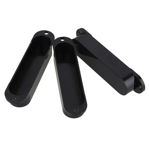 Guitar Pickup Cover Closed Single Coil No Holes Plastic Closed Shell for Electric Guitar black 3 Pack