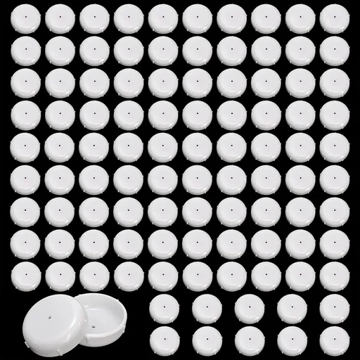 100 Pack 1-1/2 inch Patio Furniture Feet Caps, Wrought Iron Outdoor Chair Glides, Thick Plastic Leg Caps for Metal Chairs & Tables