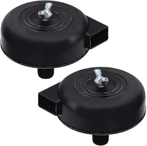 2 pcs compressor filter, 16mm 3/8pt male thread silent compressor for air compressor (black) Kic, Plastic material, Black Color