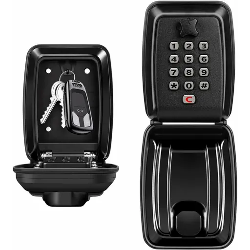 Outdoor Security Key Box Large Waterproof Rustproof Wall Mounted Key Safe with 12 Digit Code