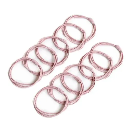 10pcs High Quality Women Girls Elastic Hair Bands Tie Band Ropes Rings Ponytail - Pink