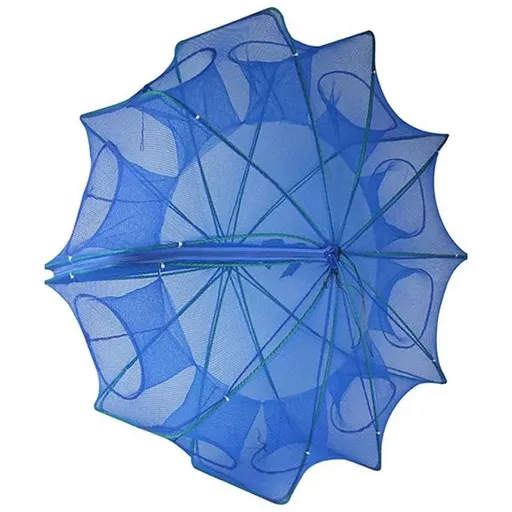 6/8/10 Holes Fishing Net Small Foldable Square Folding Shrimp Eel Lobster Trap - 10Holes