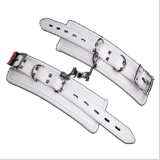 House Of Dasein White Wrist Ankle Cuffs Spreader Bar Bondage Kink Restraints - White - Hand Cuffs