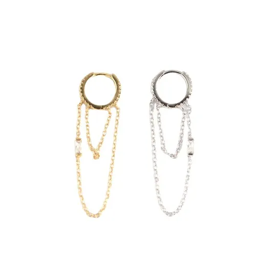 Chain Hoop Earrings Dangle Chain for Women Teens Dangle Earrings Tassel Hoop Earrings Flower Dangle Drop Earrings( 2pcs)