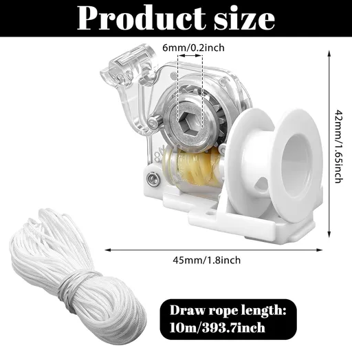 Blind Tilt Mechanism Replacement Durable Plastic for Horizontal Blinds with Transparent Thin Line