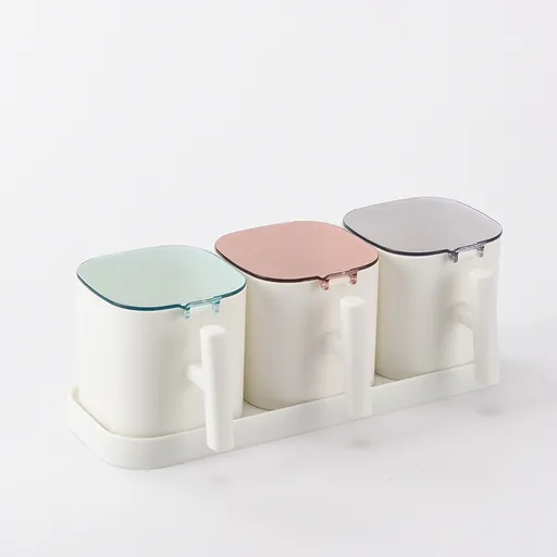 Plastic Herb Storage Container with Airtight Lids and 3 Compartments for Fresh Herbs, Vegetables and Fridge Organisation