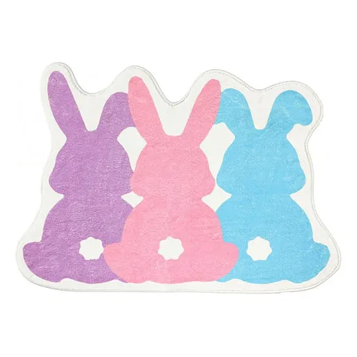 Easter Bathroom Rugs, Bunny Easter Bath Mats for Bathroom Non-slip Carpet Bathroom Living Room Festive Decorative Floor Mat, Easter Rugs for Bathroom Decorations for The Home Multicolor