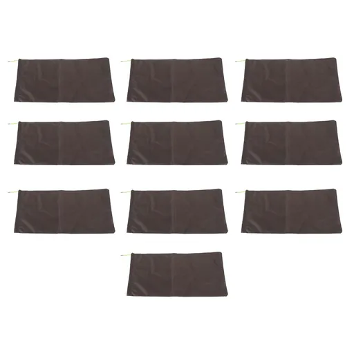 10PCS Sandless Sand Bags Drawstring Flood Water Barriers Polyester 9.8x19.7in Dam Bag for Basement Garage Anti Flood Coffee