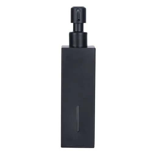 200ml Square Shower Bottle 304 Stainless Steel Shampoo Hand Soap Dispenser Black
