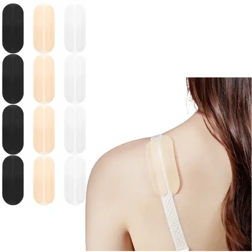 6 Pairs Bra Strap Pads Silicone Bra Strap Cushions Bra Strap Holders for Slipping Ease Shoulder Discomfort Slip Shoulder Pads Shoulder Protectors Pads Bra Strap Gel Pads for Bra Straps, 3 Colors