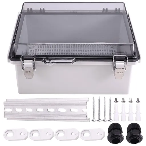 Outdoor WiFi Enclosure Weatherproof Locking Box Waterproof Switch Router 8.7x6.7x4.3inch