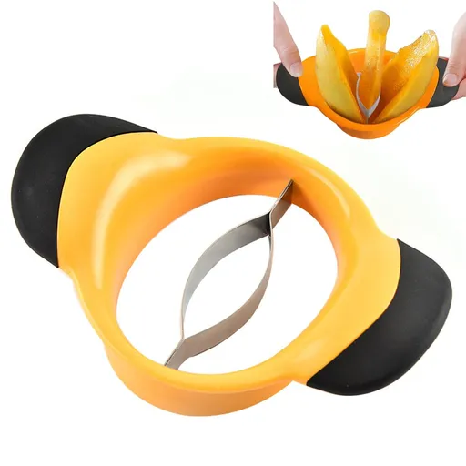 Mango Slicer, Mango Splitter, Mango Cutter with Stainless Steel Blade, Mango Pit Remover Tool, Mango Divider with Ergonomic