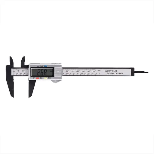 Digital Caliper with Extra Large LCD Screen for Measuring Inside Outside Depth Steps (Silver)