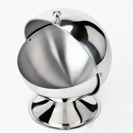 Stainless Steel Multi-purpose Sugar Bowl with Roll Top for Home & Kitchen Stainless Steel Sugar Bowl/Spice Container with Spoon