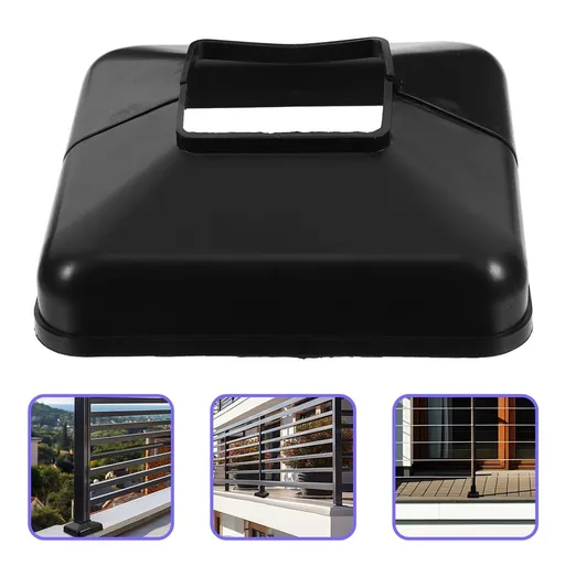 12Pcs Black Plastic Post Base Covers Deck Post Skirts Porch Column Wraps for Durable Deck Protection