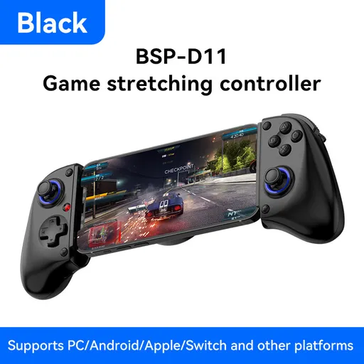 Multi-Platform Telescopic Gaming Controller - Hall Triggers, Esports 3D Joysticks & Macro Programming(white)