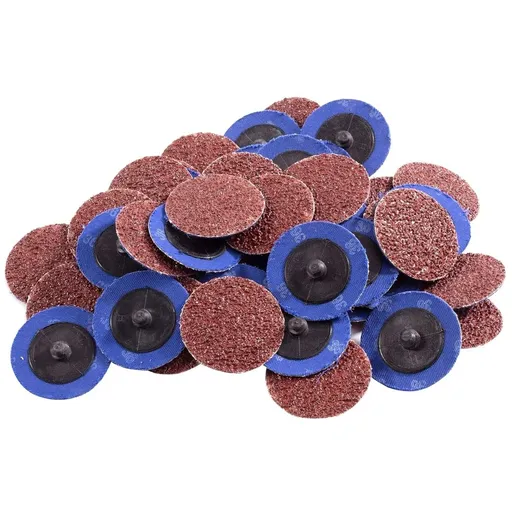 Discs 50Pcs 2in Sanding Grinding Discs 36 Grit Aluminum Oxide Die Grinder Roll Lock Disc Rust Paint Removal Grinder Accessories