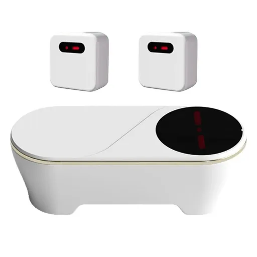 2 infrared Sensor Automatic Sensors Toilet Flusher Touchless Auto Flushing Device Water-proof Auto Flusher Bathroom Accessories Enduring for Home and Public Use - White