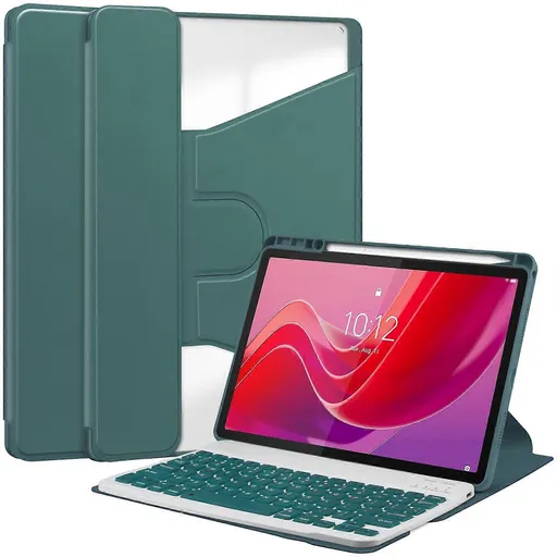Case for Lenovo Tab M11/Xiaoxin Pad 11 2024 PU+Acrylic Tablet Stand Cover with Bluetooth Keyboard Multicolor Style C Multicolor Style C_max Multicolor Style C