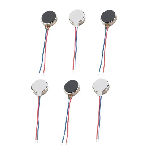 6 Piece Mini Vibration Motor 1027 Flat Coin 11000RPM Easy Installation