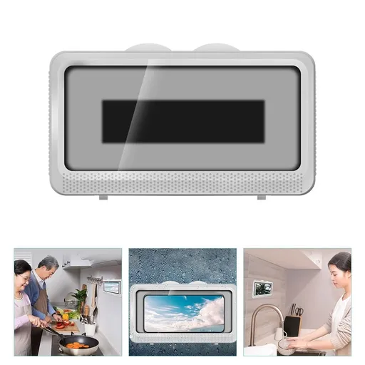Wall Mount Waterproof Phone Stand for Bathroom and Kitchen Use