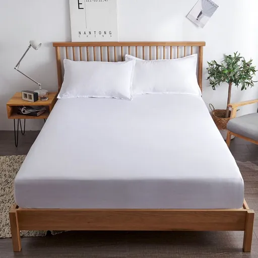 Pure Cotton Mattress Cover Non Slip Bed Sheet White 150*200cm thin mattress