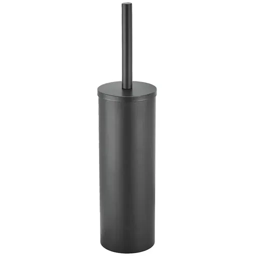 304 stainless steel toilet brush holder set, floor mounted anti odor black toilet brush for toilet seat