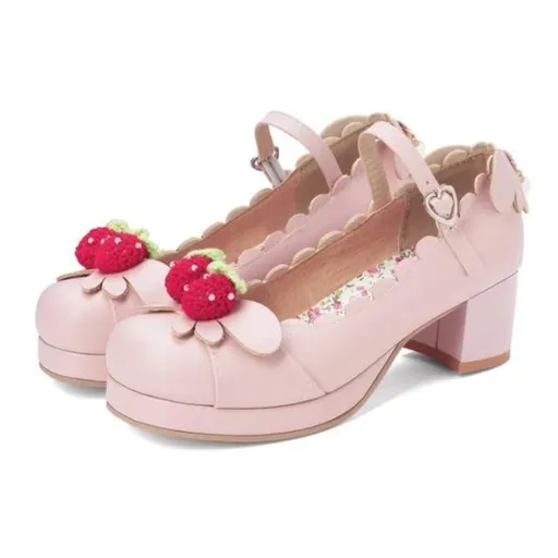 Hod Health & Home Berry Babe Mary Janes Lolita Shoes - Pink - 6