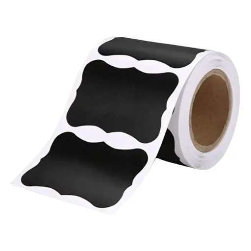 Black Label Pieces Reusable Chalkboard Sticker 150 Erasable Jam Decorating Jars for Sticker Labels Jars Removable Chalkboard & Stationery 2ml 5*3cm Black