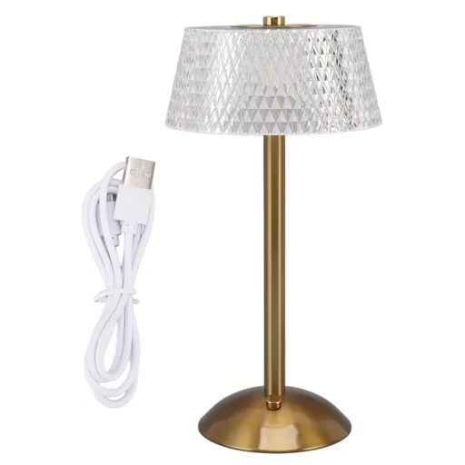 Acrylic Table Lamp Stepless Dimming LED Night Light with USB Cable for Kids Nursery Bedroom Nightstand