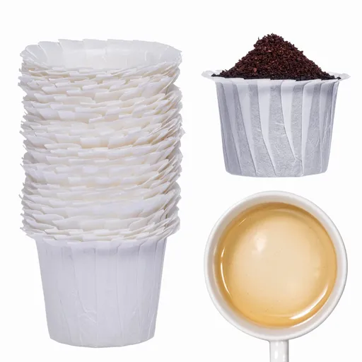 100pc Count Disposable Coffee Paper Filters,Compatible with all Reusable Coffee Pods for Single Serve