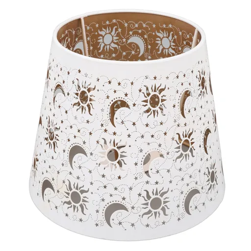 Lamp Shade Iron Sun Moon Star Pattern Hollow Out Carved Table Lamp Cover for E27 E26 Light Bulbs
