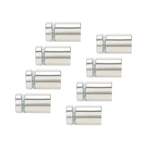 Sign Standoff Screws 0.63" Dia 1.06" Length Glass Standoff Bolts Stainless Steel 3/8" Thread Dia Advertising Screws - 8pcs