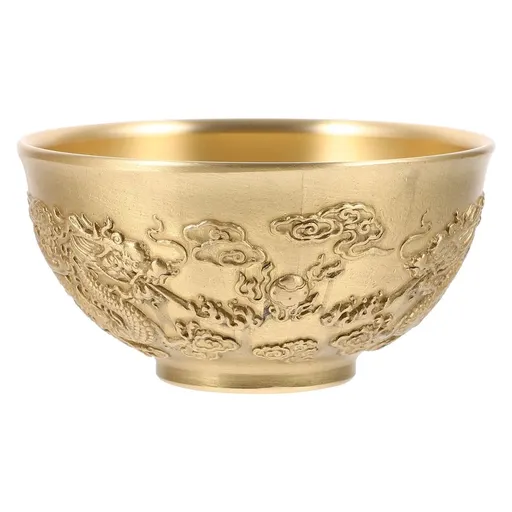 Golden Copper Bowl 1Set for Living Room Display and Tabletop Adornment