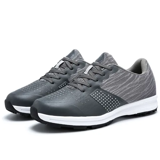 THESTRON Mens Golf Shoes Waterproof Non Slip Grey US 8.5-EUR 42