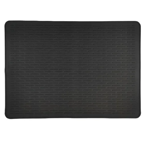 Black Extra Large Silicone Countertop Protector & Dish Drying Mat - Dishwasher Safe (76x53cm)