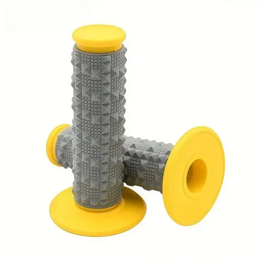 Art Forest Off Road Motorcycle Handlebar Grips Rubber Yellow