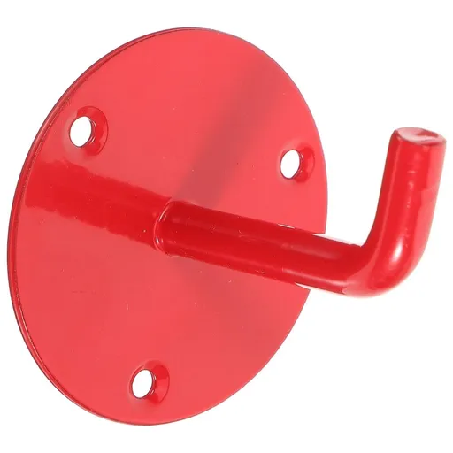 Red Fire Extinguisher Wall Hook Bracket Reliable Iron Material for Garden Safety
