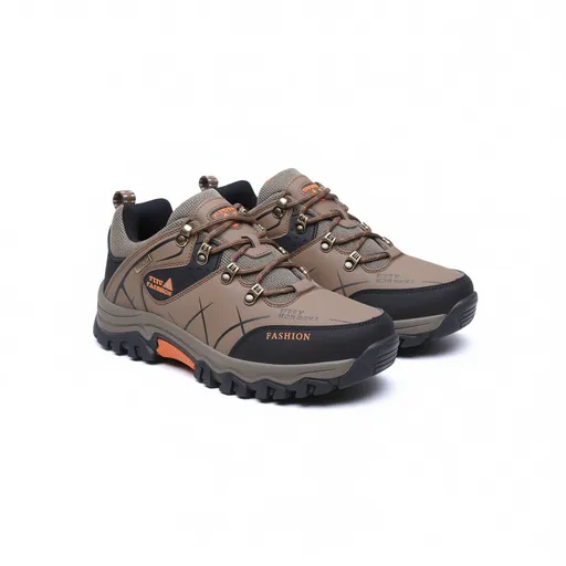 New Code Men Hiking Shoes Anti Slip Outdoor Brown 43