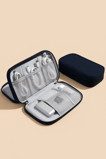 Cable Organizer Bag Grey – Travel & Storage Accessories – Compact & Portable – Water-Repellent – For Cables & Electronics