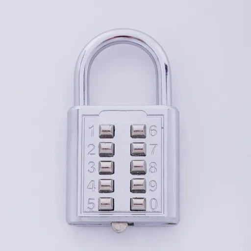 Anti-Theft Button Combination Padlock Digit Push Password Lock Zinc Alloy Security Lock Suitcase Luggage Coded Lock Cupboard