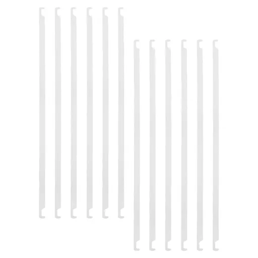 12Pcs White Hanging File Folder Frame Metal Rods for Home Office Desktop File Organizer Rails